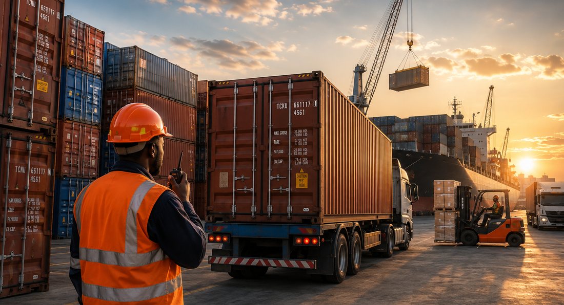 Logistics terminal and containers